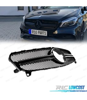 PARRILLA MERCEDES CLASE A W176 15-18 LOOK AMG A45 NEGRO BRILLO