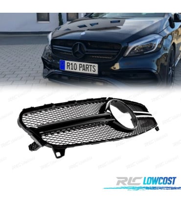 PARRILLA MERCEDES CLASE A W176 15-18 LOOK AMG A45 NEGRO BRILLO