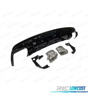 DIFUSOR MERCEDES CLA W117 13-15 LOOK A45 NEGRO BRILLO + COLAS ESCAPE