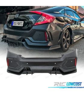 PARAGOLPES TRASERO HONDA CIVIC 16- LOOK TYPE R