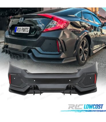 PARAGOLPES TRASERO HONDA CIVIC 16- LOOK TYPE R