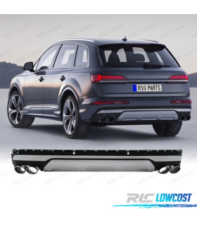 DIFUSOR AUDI Q7 20-23 LOOK SQ7 + COLAS ESCAPE CROMO