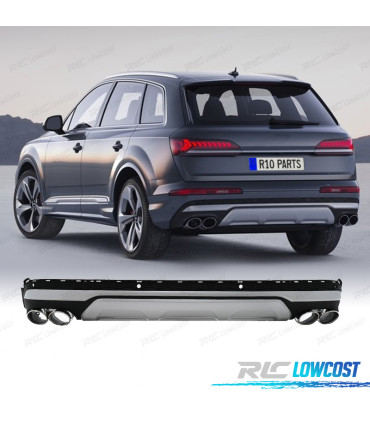DIFUSOR AUDI Q7 20-23 LOOK SQ7 + COLAS ESCAPE CROMO