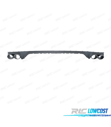 DIFUSOR AUDI Q8 19-23 LOOK SQ8 + COLAS DE ESCAPE PLATEADAS