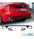 DIFUSOR AUDI Q8 18-23 LOOK SQ8 NEGRO + COLAS ESCAPE CROMO
