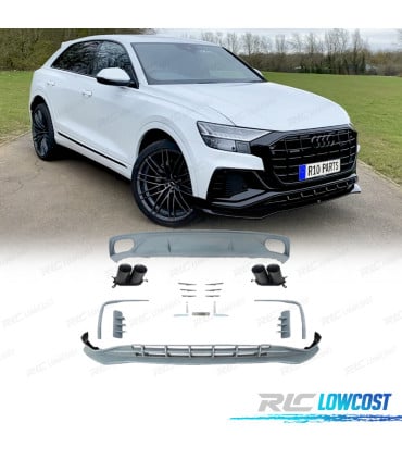 KIT CARROCERIA AUDI Q8 18- LOOK ABT RSQ8 DIFUSOR + LIP FRONTAL + COLAS