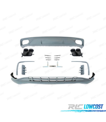 KIT CARROCERIA AUDI Q8 18- LOOK ABT RSQ8 DIFUSOR + LIP FRONTAL + COLAS