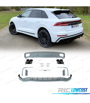 KIT CARROCERIA AUDI Q8 18- LOOK ABT RSQ8 DIFUSOR + LIP FRONTAL + COLAS