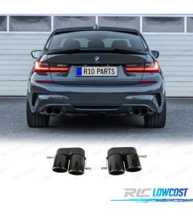 COLAS DE ESCAPE BMW G20 G21 19- LOOK ROCK NEGRO