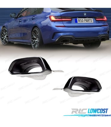 COLAS DE ESCAPE BMW G20 G21 19- LOOK M PERFORMANCE 340i NEGRO