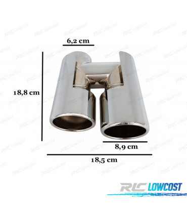 COLAS DE ESCAPE BMW F10 10-17 LOOK M5 CROMO