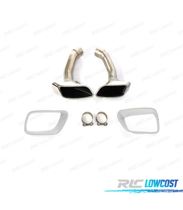 COLAS ESCAPE BMW X6 E71 E72 08-14 CUADRADA PLATA