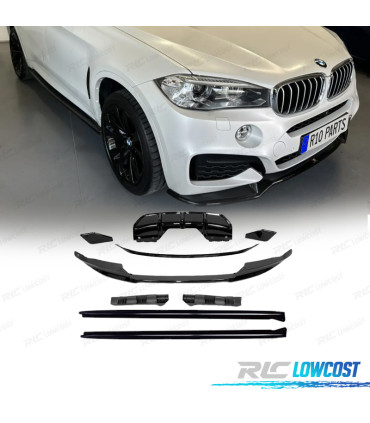KIT CARROCERIA BMW X6 F16 14- LOOK M PERFORMANCE NEGRO BRILLO