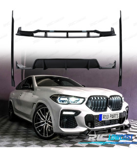 KIT CARROCERIA BMW X6 G06 19- LOOK BLACK KNIGHT NEGRO BRILLANTE