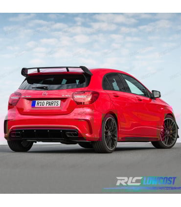 MOLDURAS TRASERAS MERCEDES W176 AMG 12-18 LOOK AMG A45 NEGRO BRILLO