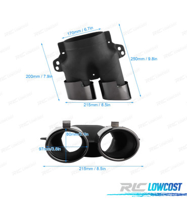 COLAS ESCAPE MERCEDES W205 C205 14- LOOK C43 NEGRO BRILLO