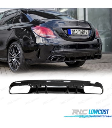 DIFUSOR MERCEDES W205 SEDAN AMG 14-21 LOOK AMG C63 NEGRO