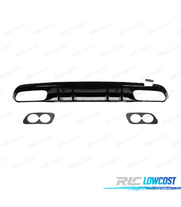 DIFUSOR MERCEDES W205 C205 COUPE AMG 14-18 LOOK C43 NEGRO