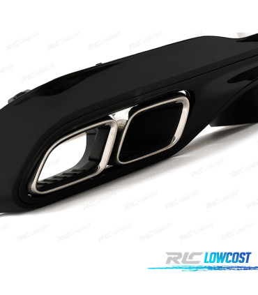 DIFUSOR MERCEDES W206 AMG 21- LOOK C63 + COLAS ESCAPE CROMO