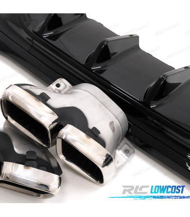 DIFUSOR MERCEDES W206 AMG 21- LOOK C63 + COLAS ESCAPE CROMO