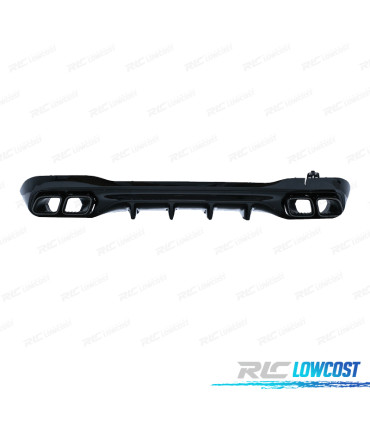 DIFUSOR MERCEDES W206 AMG 21- LOOK C63 + COLAS ESCAPE NEGRO PLASTICO ABS