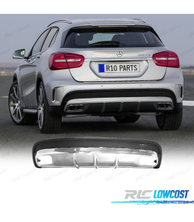 DIFUSOR MERCEDES X156 AMG 13-19 LOOK AMG GLA45 PLATA