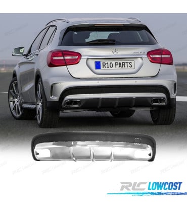 DIFUSOR MERCEDES X156 AMG 13-19 LOOK AMG GLA45 PLATA