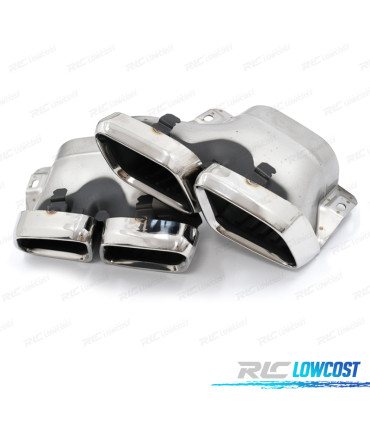 COLAS DE ESCAPE MERCEDES GLC W253 X253 C253 15-18 LOOK GLC63 CROMO