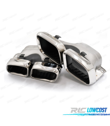 COLAS DE ESCAPE MERCEDES GLC W253 X253 C253 15-18 LOOK GLC63 CROMO