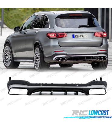DIFUSOR MERCEDES GLC X253 AMG 16-22 LOOK GLC63 PLATA