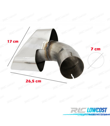 DIFUSOR BMW X6 F16 14-19 LOOK M + COLAS ESCAPE CROMO