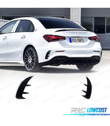 MOLDURAS TRASERAS MERCEDES W177 18- BERLINA LOOK AMG NEGRO BRILLO