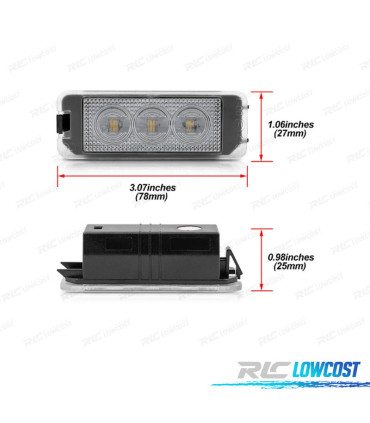 LUCES MATRÍCULA LED VOLKSWAGEN VW GOLF IV V VI VII PASSAT NEW BEATLE VOLKSWAGEN VW EOS VOLKSWAGEN VW PHAETON