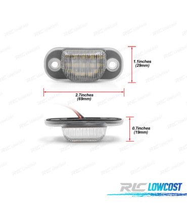 LUZ MATRICULA LED AUDI 80 B4 100 C4 A6 C4
