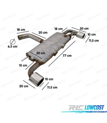 SILENCIOSO ESCAPE VOLKSWAGEN VW SCIROCCO 08- LOOK R