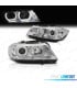 FAROS BMW E90 E91 05-08 XENON OJOS ANGEL U 3D LED FONDO CROMO