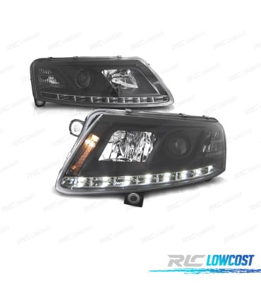 FAROS XENON AUDI A6 4F 04-08 LUZ DIURNA REAL FONDO NEGRO