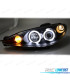 FAROS PEUGEOT 206 02-08 OJOS ANGEL FONDO NEGRO H7 OEM