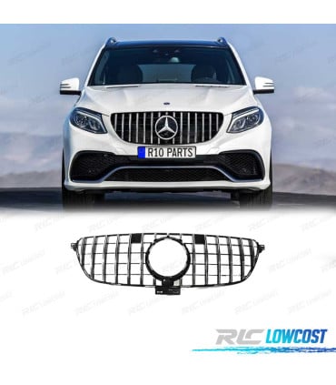 PARRILLA MERCEDES CLASE GLE W166 15-19 LOOK GT-R CROMO NEGRO
