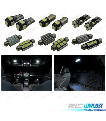 KIT 17 BOMBILLAS LED INTERIOR PARA VOLKSWAGEN VW GOLF 5 GTI 06-09