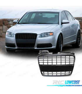 PARRILLA AUDI A4 B7 04-09 LOOK S LINE NEGRO BRILLO