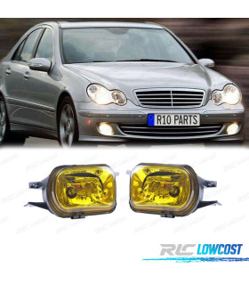 FAROS ANTINIEBLA PARA MERCEDES W203 00-04 R170 SLK ROADSTER 00-04 W209 CLK 03-09 AMARILLO