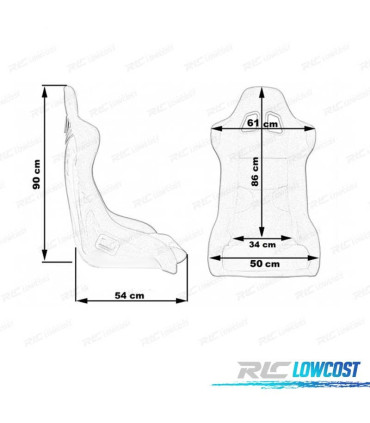 ASIENTO BAQUET SPEEDWAY NEGRO ESTILO EVO