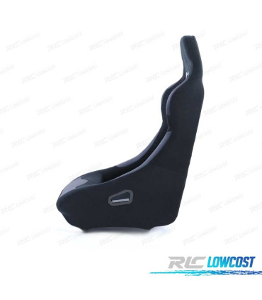 KIT ASIENTO BAQUET UNIVERSAL ALCANTARA NEGRO