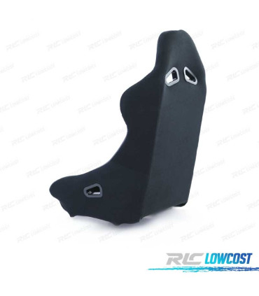 KIT ASIENTO BAQUET UNIVERSAL ALCANTARA NEGRO