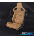 KIT ASIENTO DEPORTIVO SEMI BAQUET ESTILO RS CUERO BEIGE