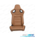 KIT ASIENTO DEPORTIVO SEMI BAQUET ESTILO RS CUERO BEIGE