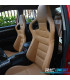 KIT ASIENTO DEPORTIVO SEMI BAQUET ESTILO RS CUERO BEIGE