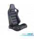 KIT ASIENTO DEPORTIVO SEMI BAQUET ESTILO RS CUERO NEGRO