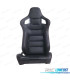 KIT ASIENTO DEPORTIVO SEMI BAQUET ESTILO RS CUERO NEGRO